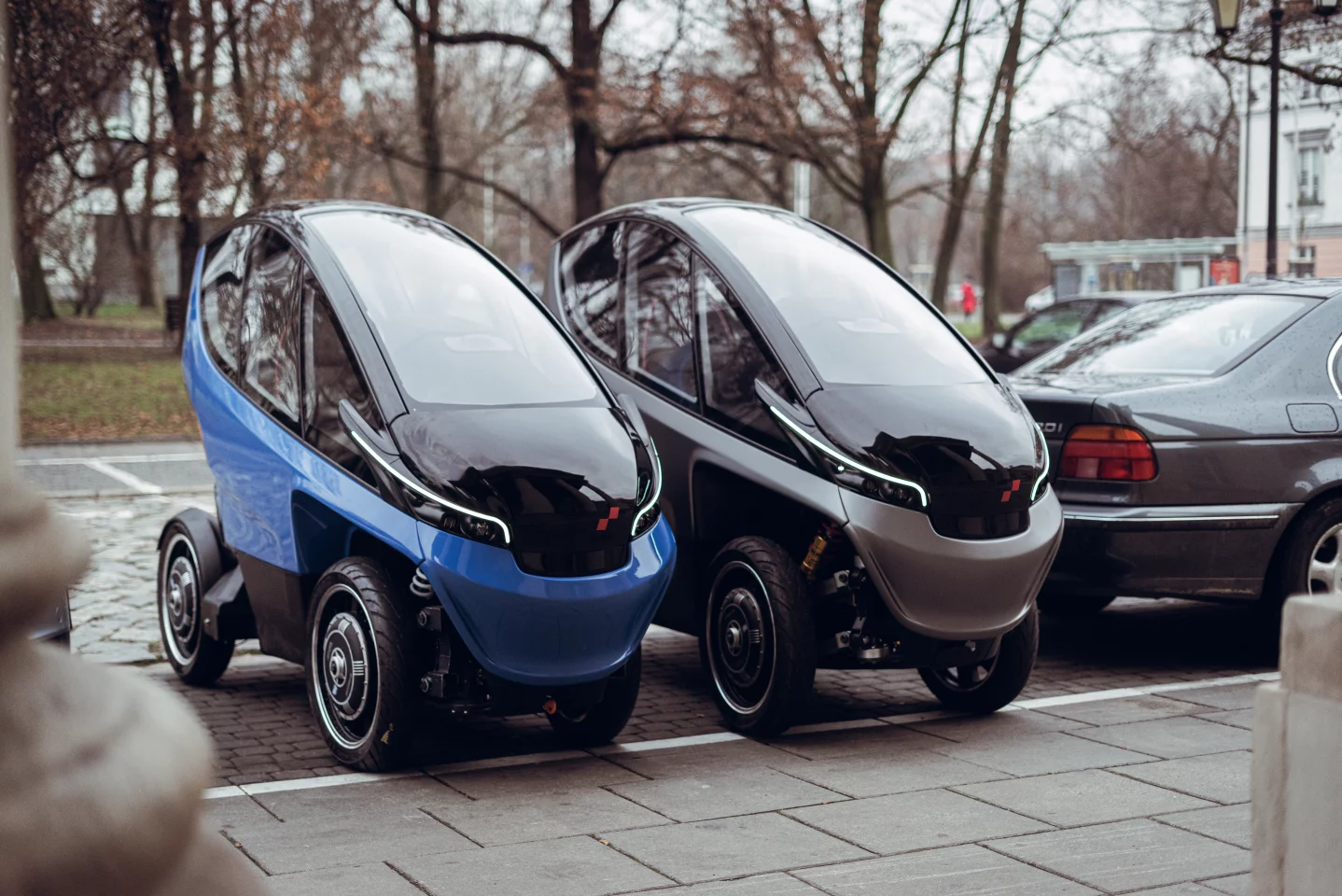 Triggo's Blue prototype appears to ride a little lower in parking mode than previous iterations