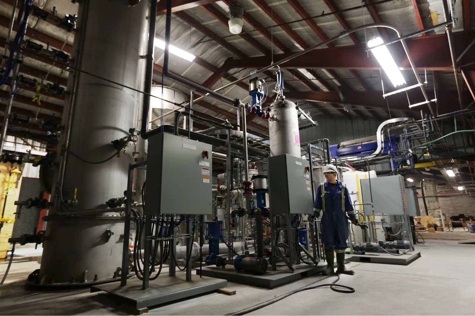 Carbon Engineering's pilot pellet reactor and associated equipment