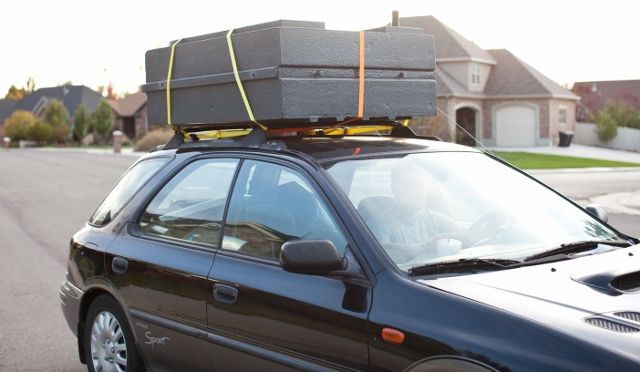 The Transporter can be strapped onto a car-top carrier