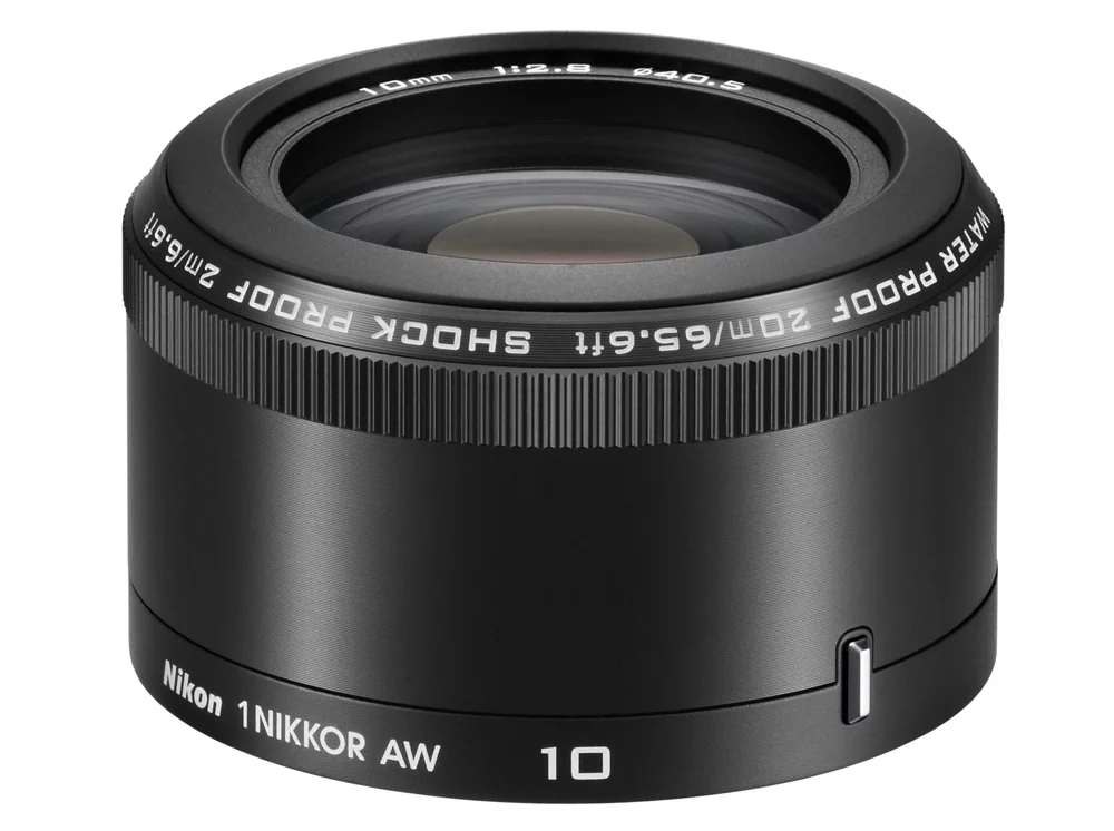 1 NIKKOR AW 10mm f/2.8 gives a wide view (27 mm equivalent in 35 mm-format on the Nikon 1 AW1