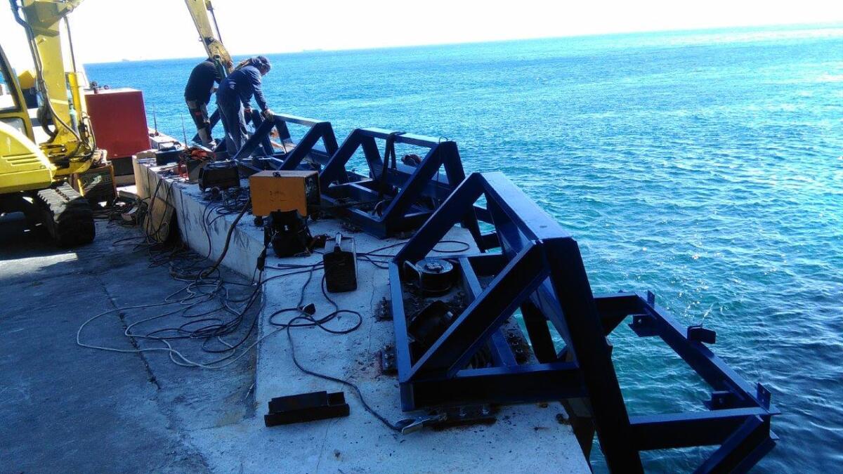 The wave power station site in Gibraltar