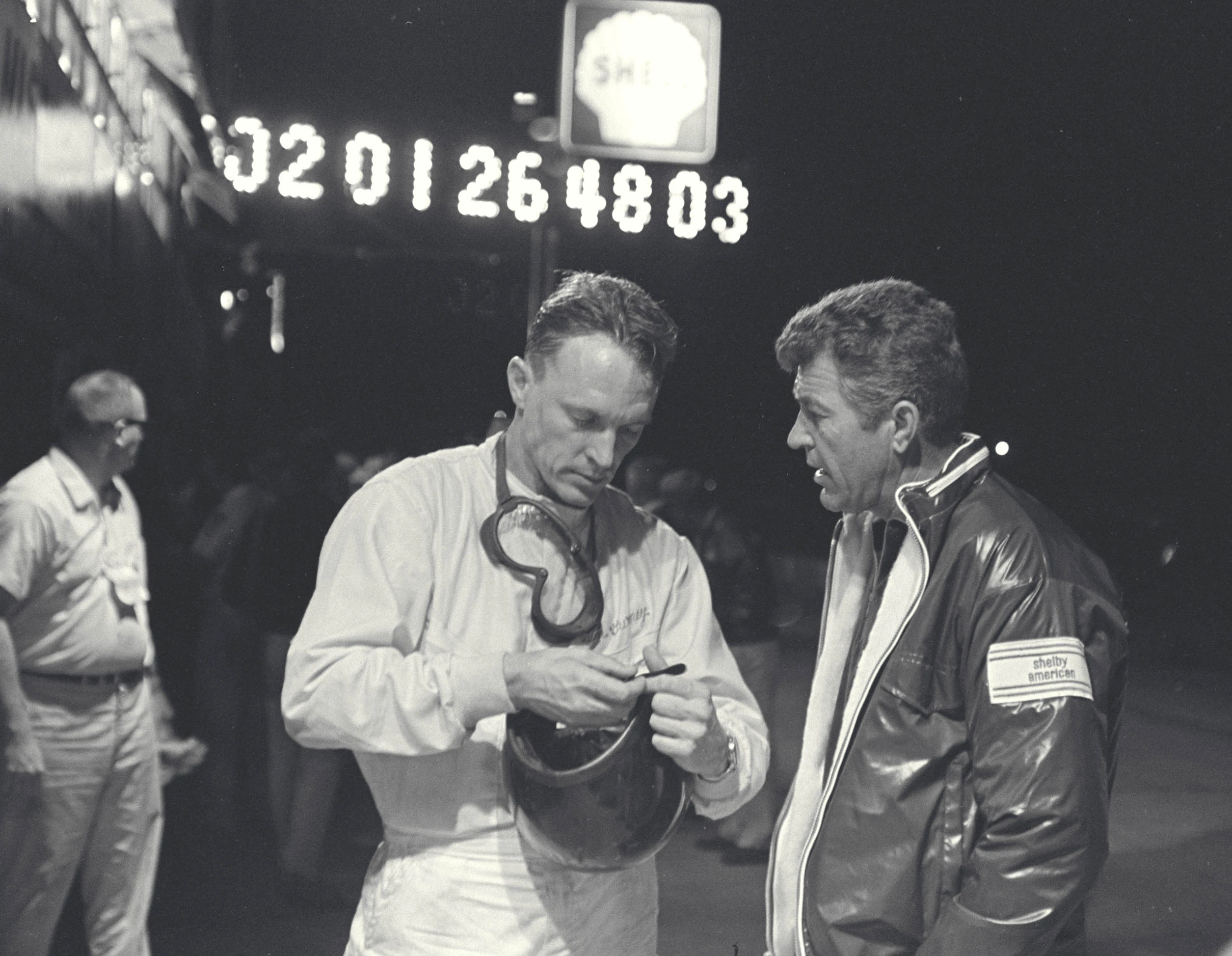 Shelby and friend Dan Gurney at the Le Mans 24 Hour