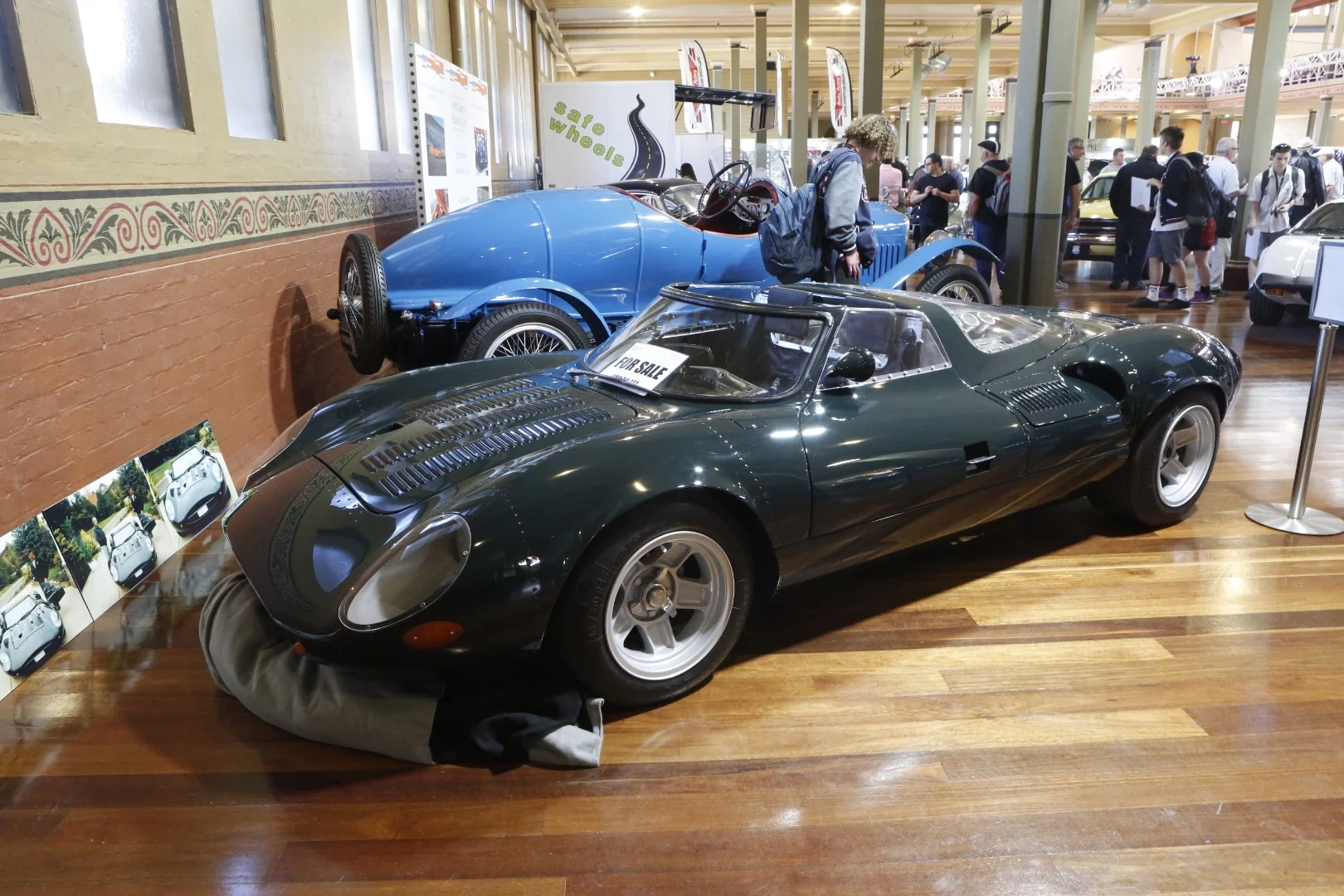 The Jaguar XJ13 was a prototype mid-engined V12 racing car developed to compete at Le Mans in the 1960s. Only one was produced, it was never raced, and the project was shelved when Ford's 7 litre GT40 arrived on the scene and took all before it. An offer of GBP£7 million (US$11.2 million) for the car was declined in 1996, and the original resides now in the British Motor Museum in Gaydon, UK. At least half a dozen replicas have been built of the car, with this one claimed to be the best of the bunch ... and it's for sale.