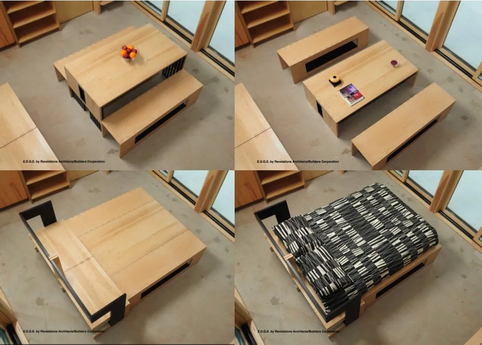 The transformable living space furniture