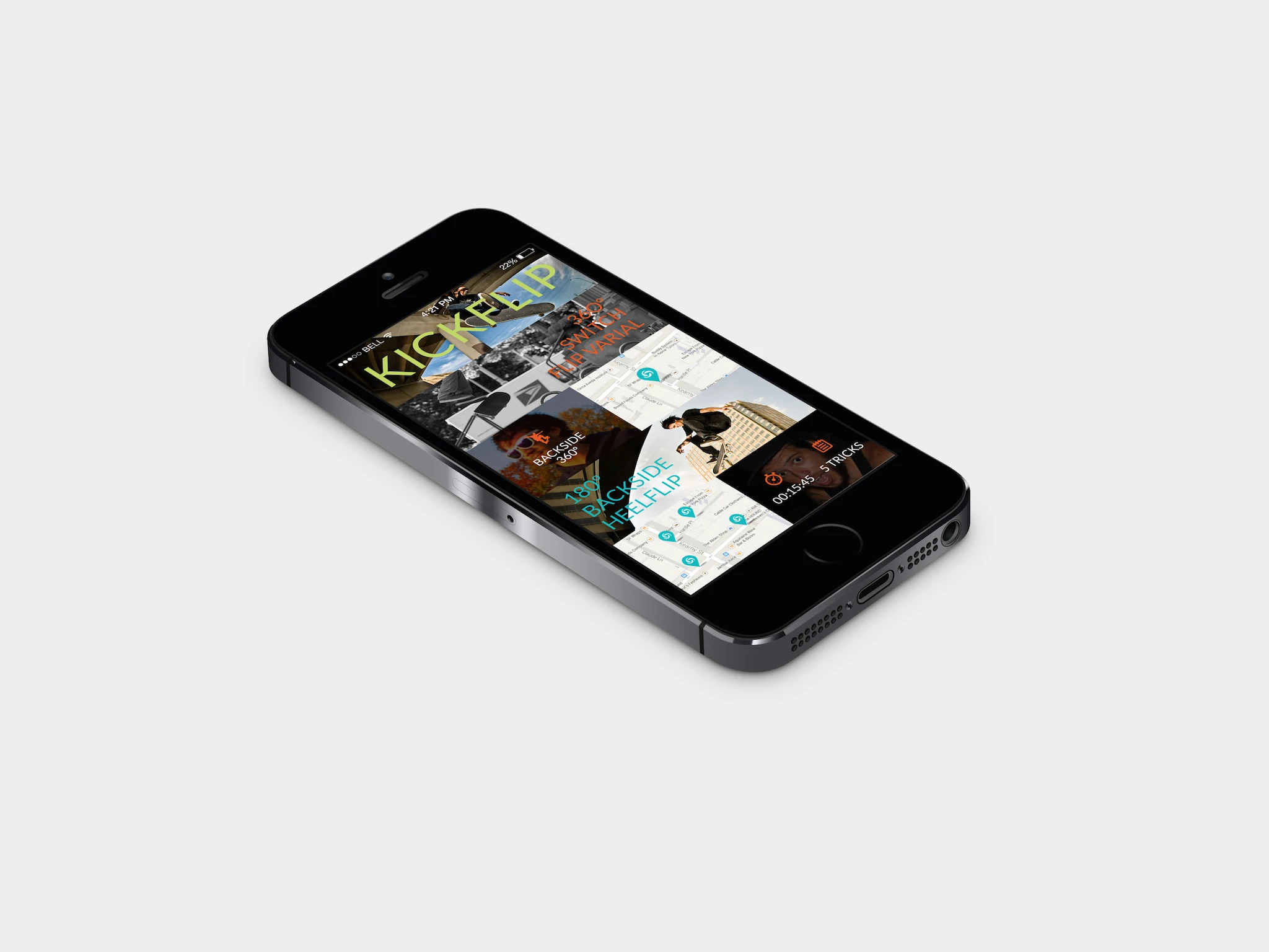 Once Syrmo is fitted to the board, users pair it with the companion smartphone app to track their tricks