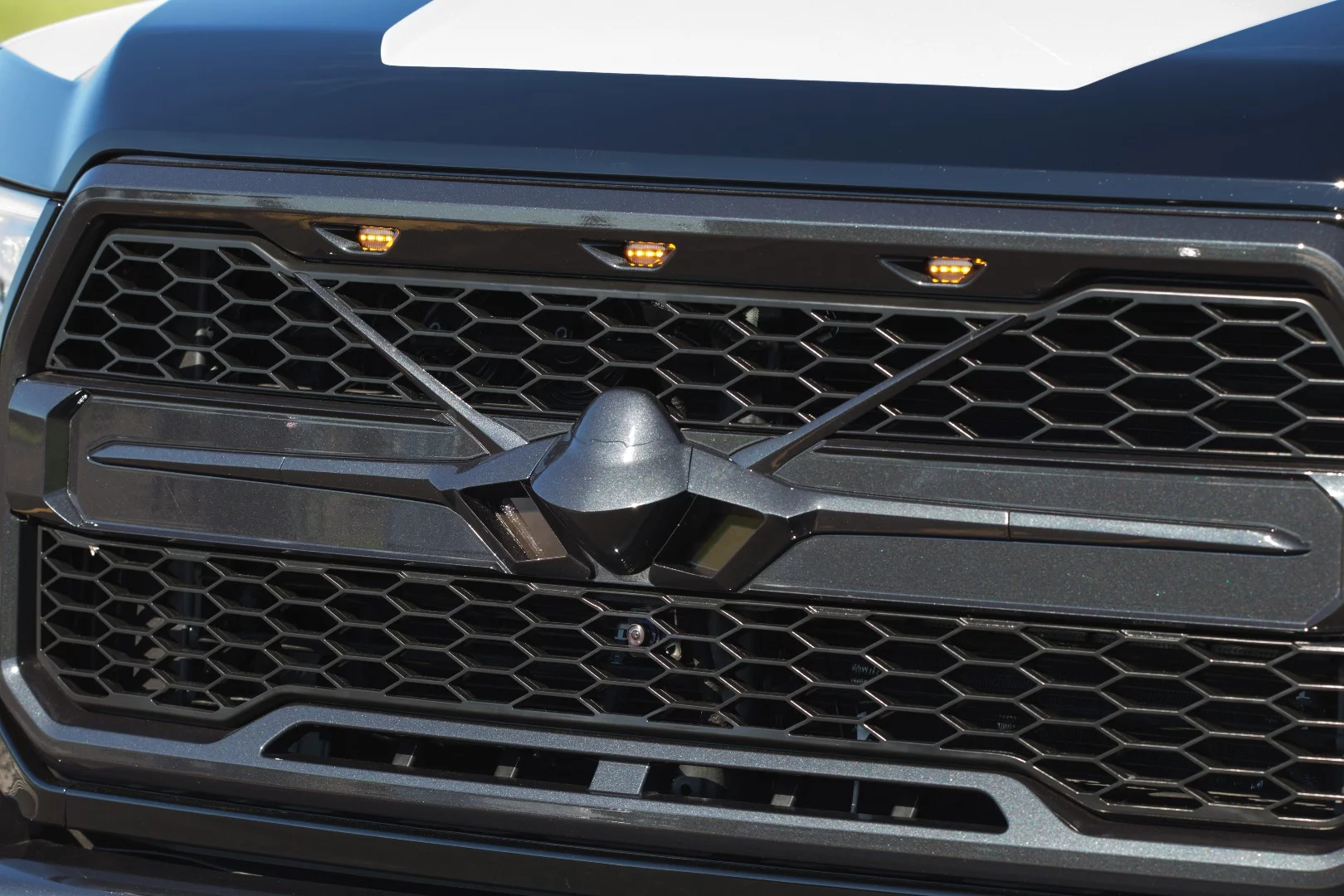 The F-22 grille is one of the truck's highlights