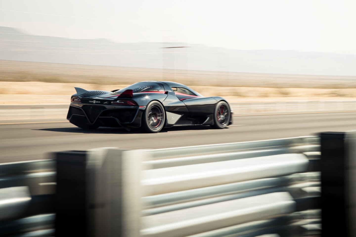 The SSC Tuatara on its record attempt run