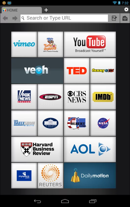 Twonky Beam has a list of internet channels you can stream content from