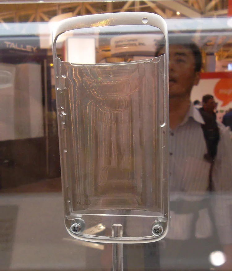 The HTC One S chassis is prepped and ready for microarc oxidation (Photo: Enid Burns / Gizmag)