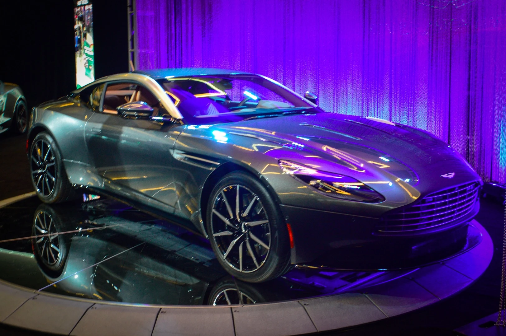 Aston Martin on display in the Galpin Hall of Customs