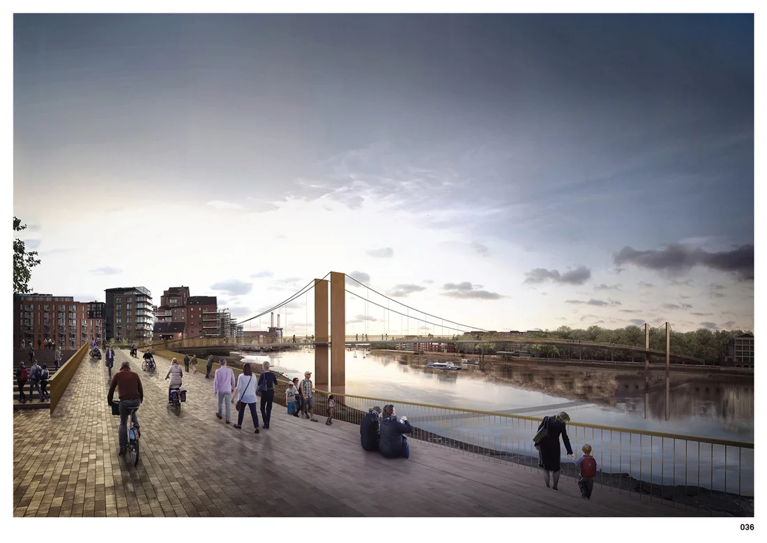 A design that employs four sturdy columns (Image: NEP Bridge Competition)