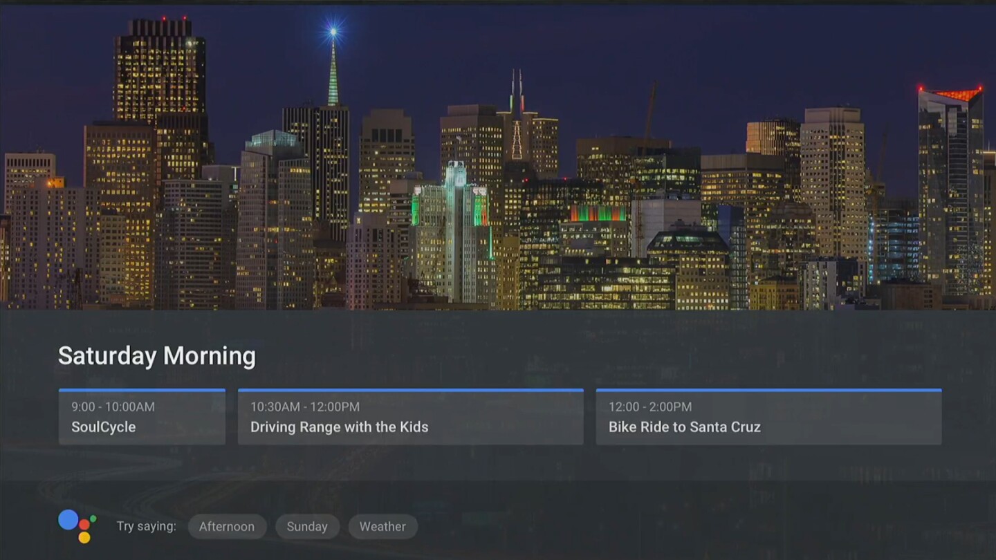 Visual response, bringing the calendar to Chromecast