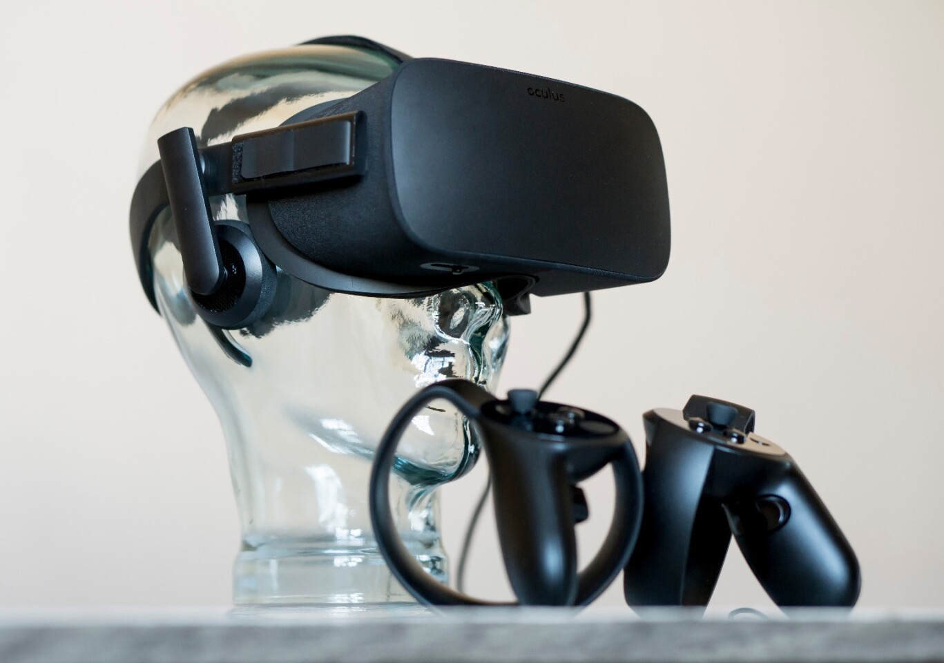 Oculus Rift headset with Touch controls