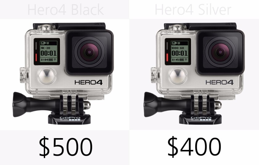 GoPro Hero4 Black and GoPro Hero4 Silver price
