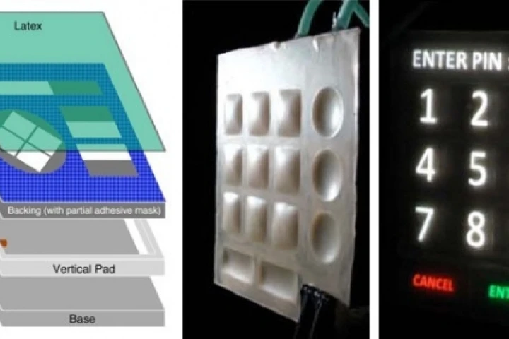 The inner workings of the pop-up touchscreen prototype