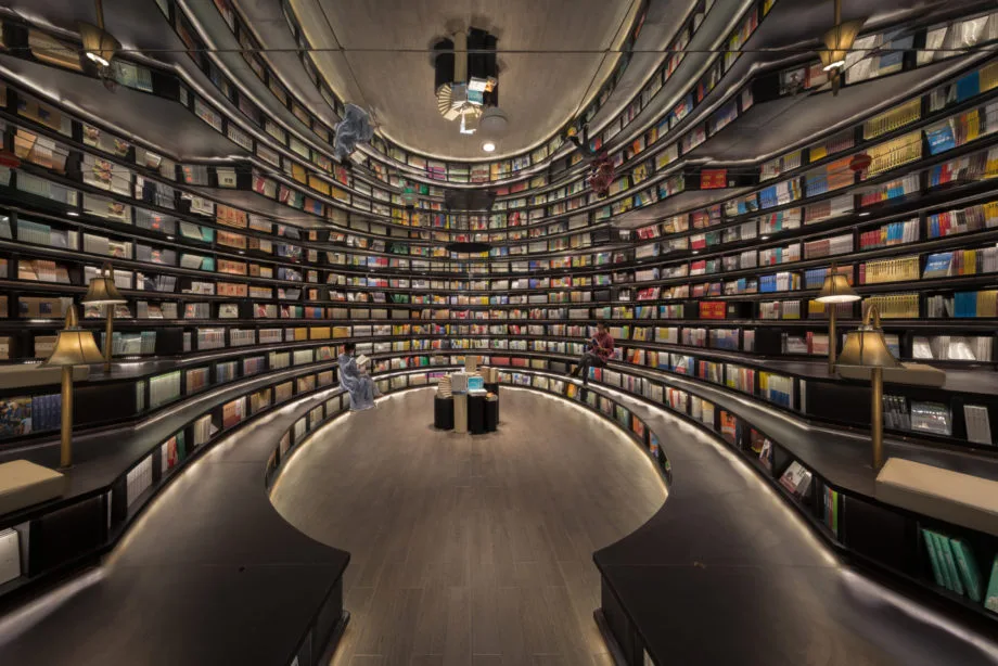 Client of the Year went to Zhongshuge bookstores for commissioning these stunningly playful different bookshop designs from three different designers