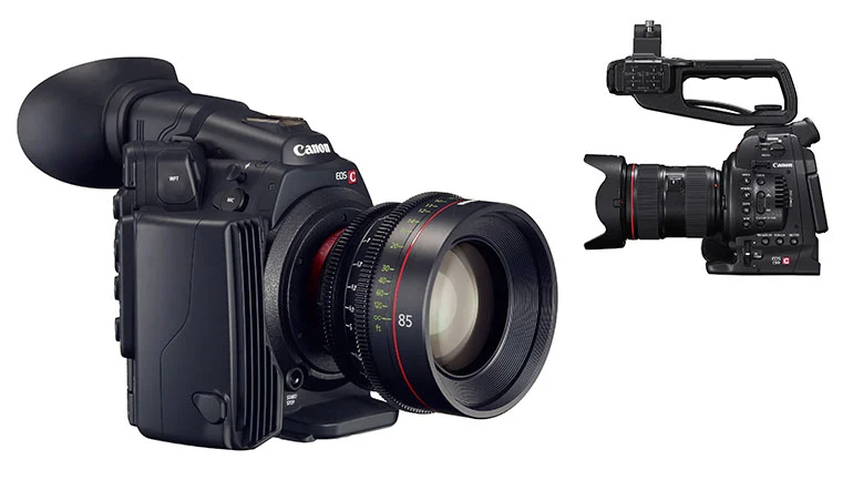 Canon C500 and C100 cameras