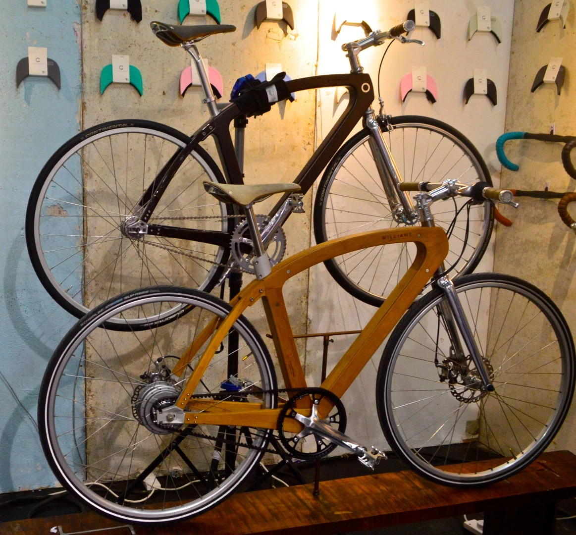 Wooden bicycles looking good