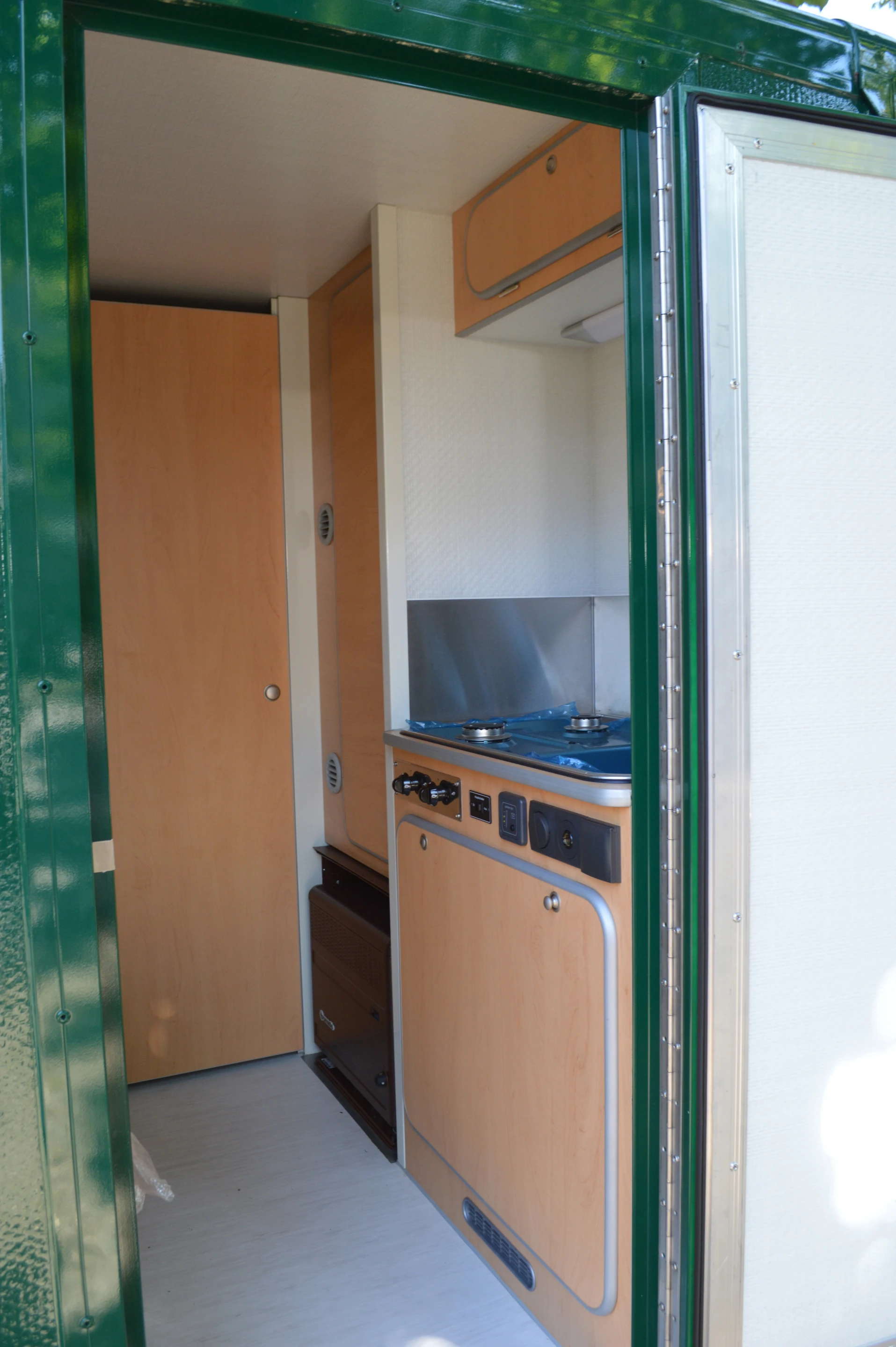 A peek inside the Lapp Trailer