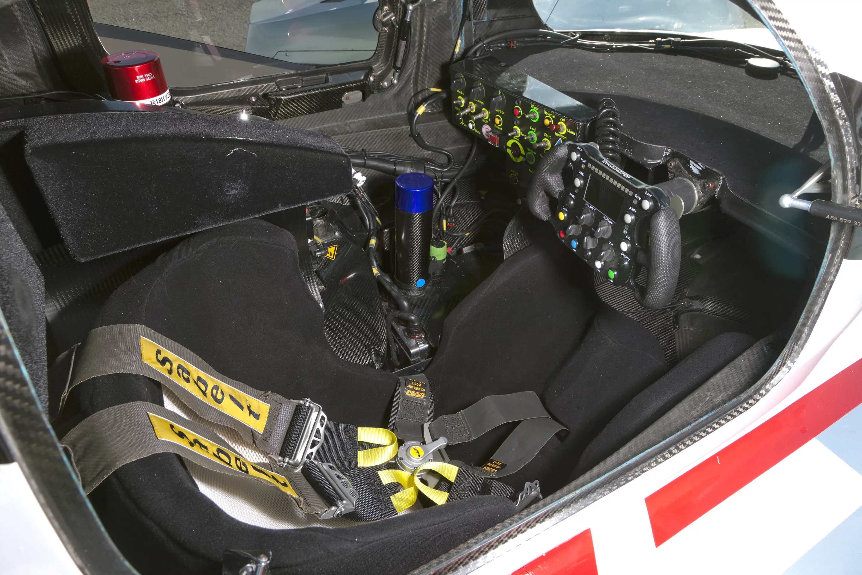 The cockpit of the Audi R18 etron Quattro