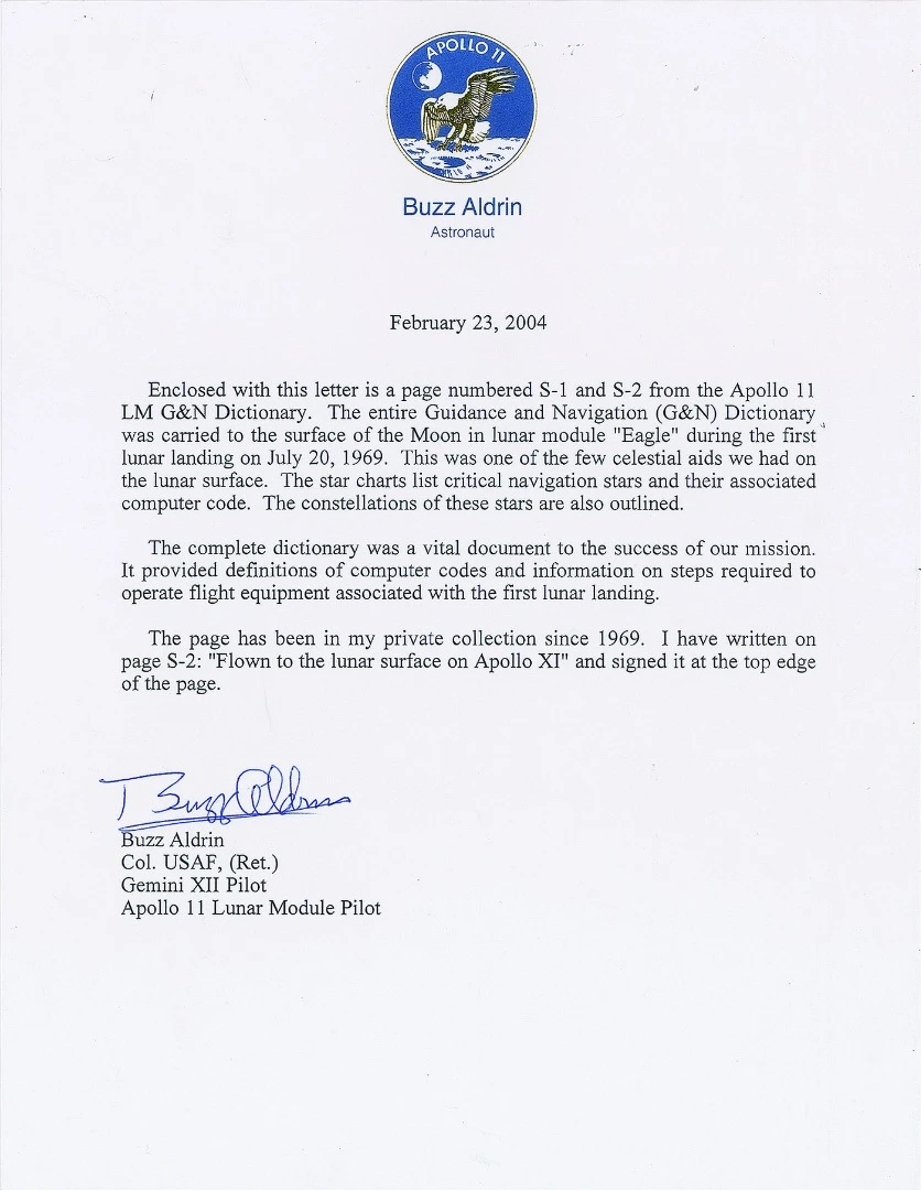 Star chart letter of authenticity