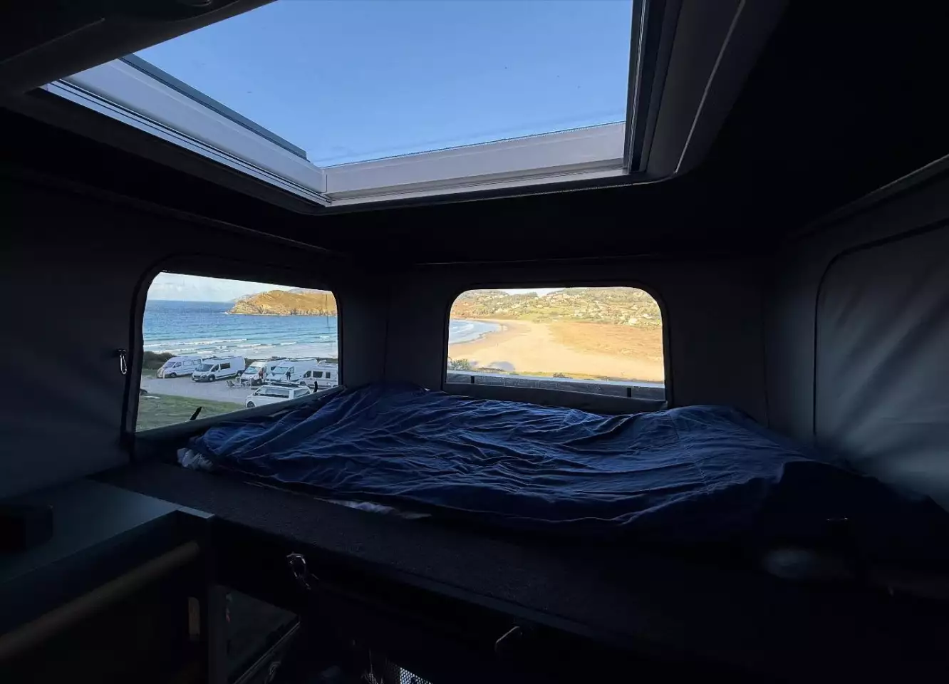 The Epicore Van's rear double bed
