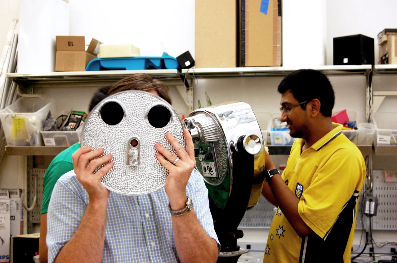 The Pensa team modifying a Tower Optical Viewer