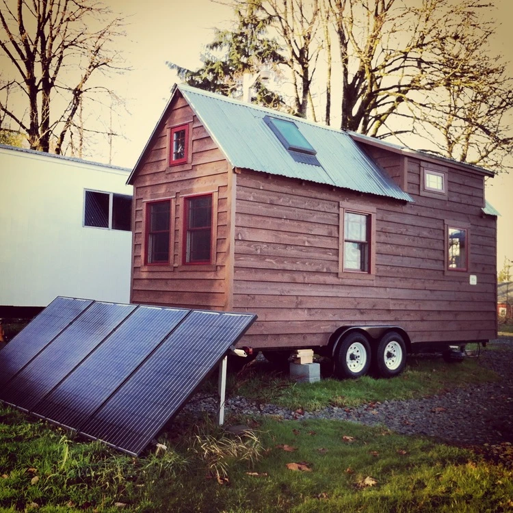 Micro home enthusiasts Christopher and Malissa Tack have hand-built a gorgeous 140 square foot eco-home on wheels (Photo: Christopher Tack)