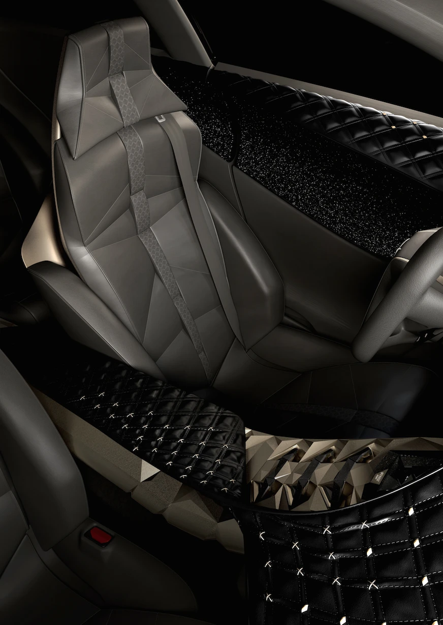 Even the drivers seat has been carefully sculpted to fit into the Divine's luxury interior