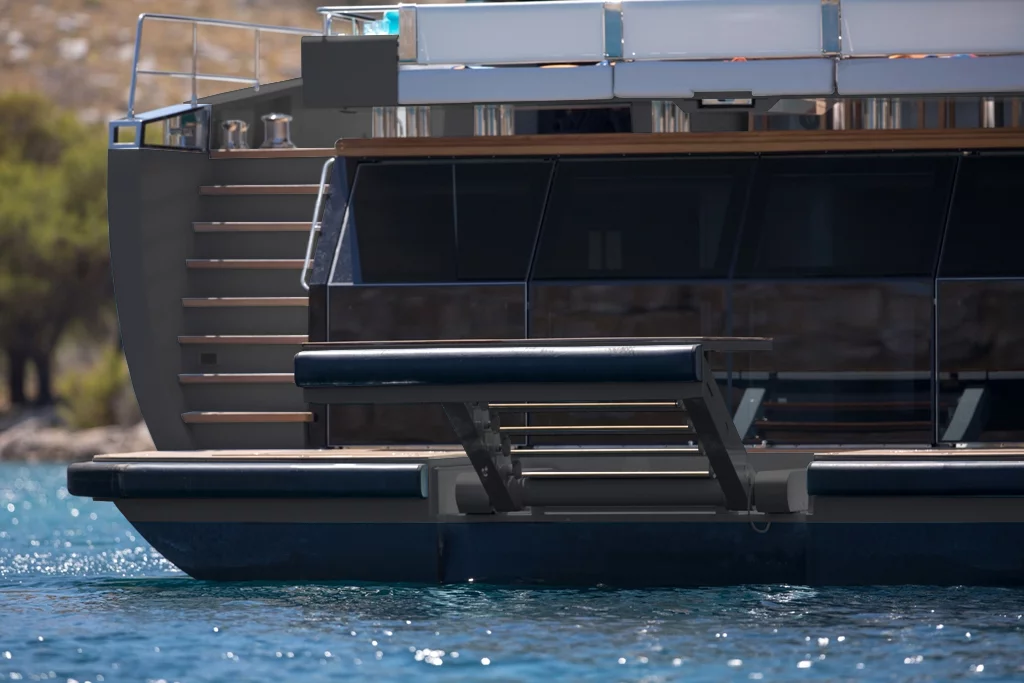 Getting onto and off the boat in style