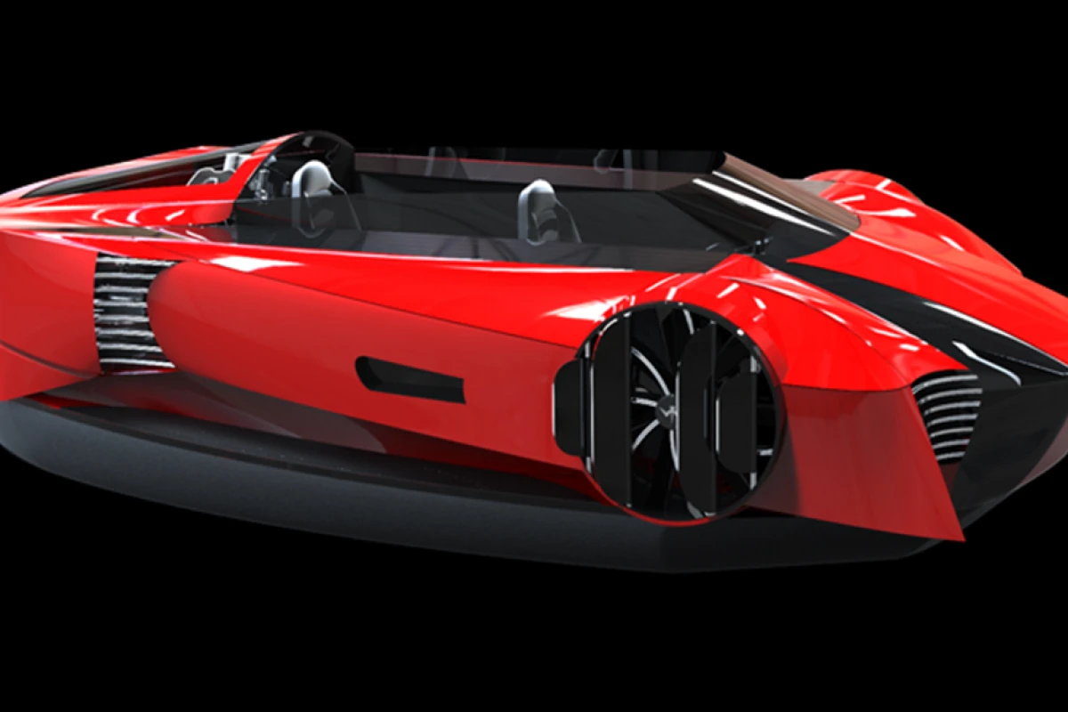 The Mercier-Jones hovercraft design was inspired by luxury sports cars