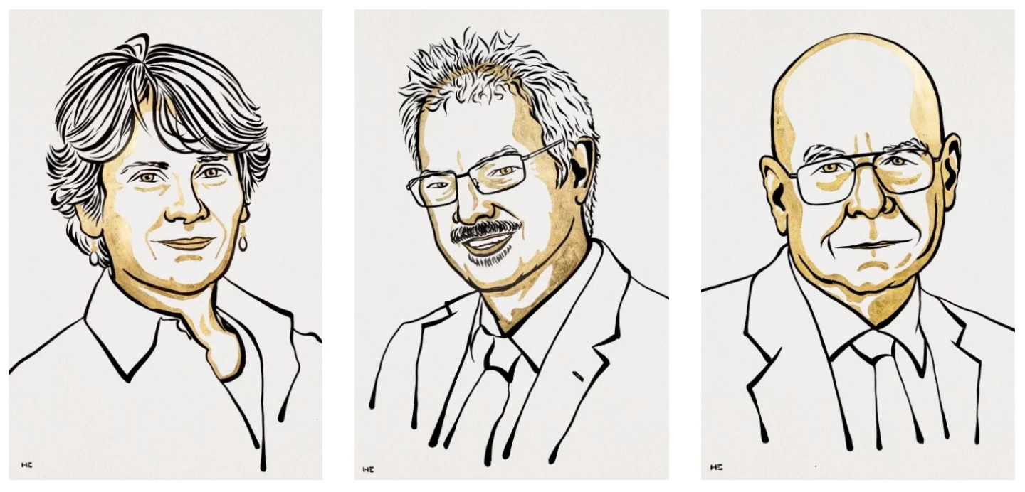 From left, Carolyn R. Bertozzi, Morten Meldal and Barry Sharpless, who have been awarded the Nobel Prize in Chemistry 2022