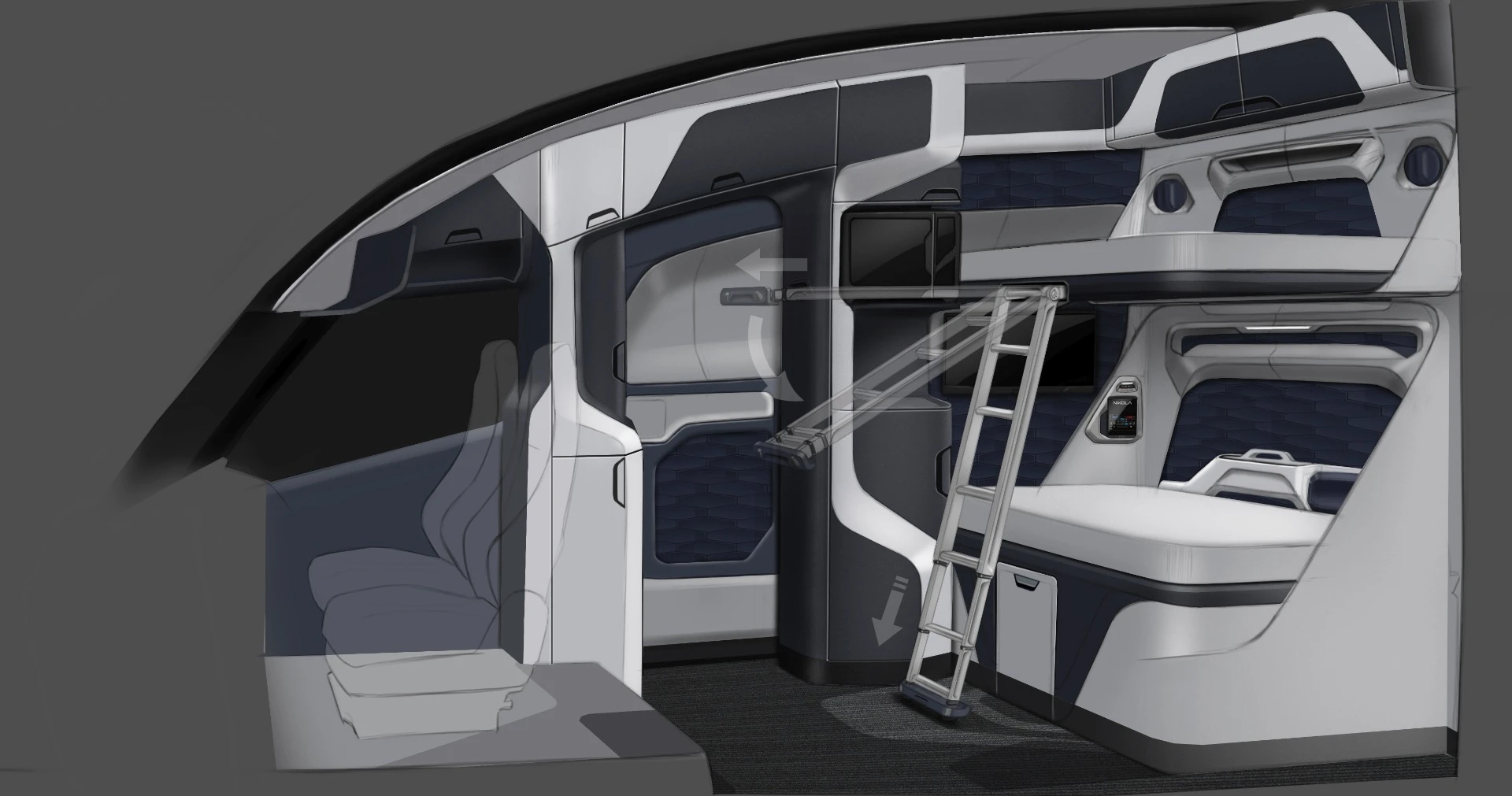 The One sleeper compartment with two bunks