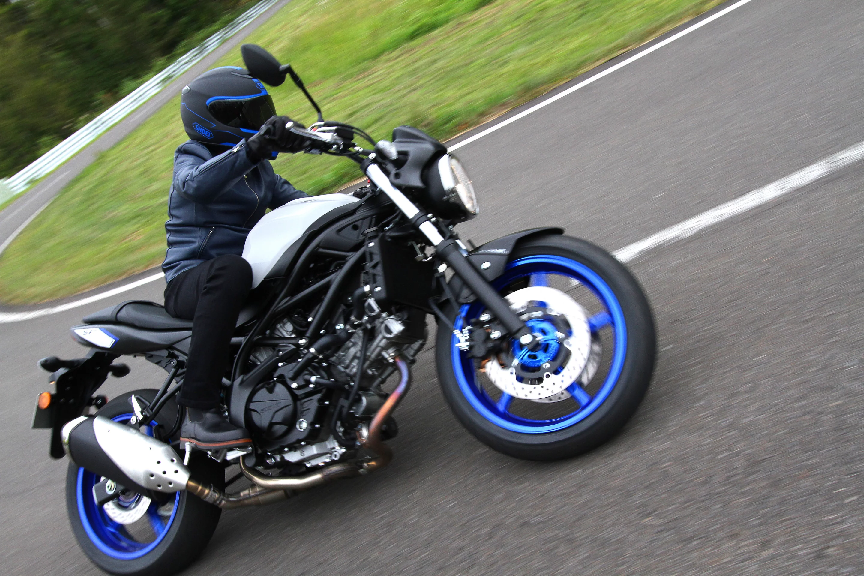 The Suzuki SV650 in action