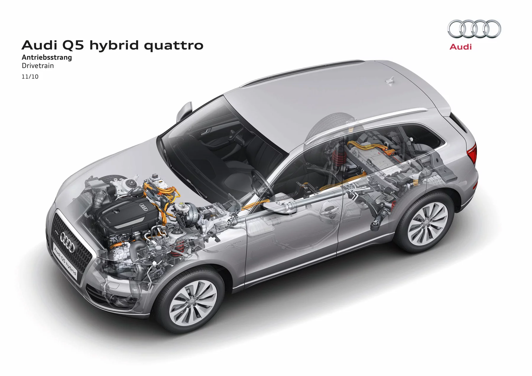 The Audi Q5 hybrid quattro's drivetrain