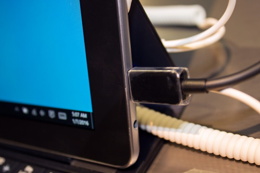 The TabPro S' single USB-C port