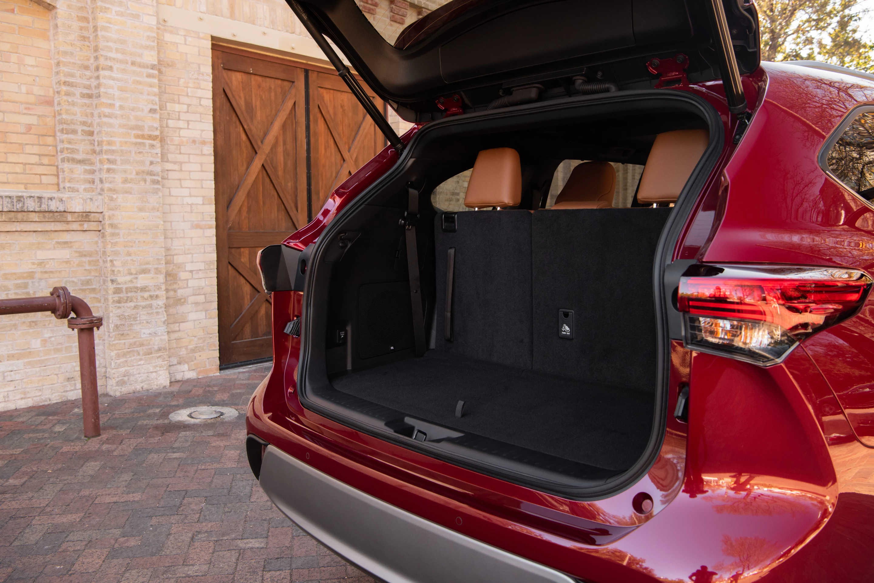 Behind the third row, cargo space in the 2020 Highlander Hybrid is large enough to be useful on the daily