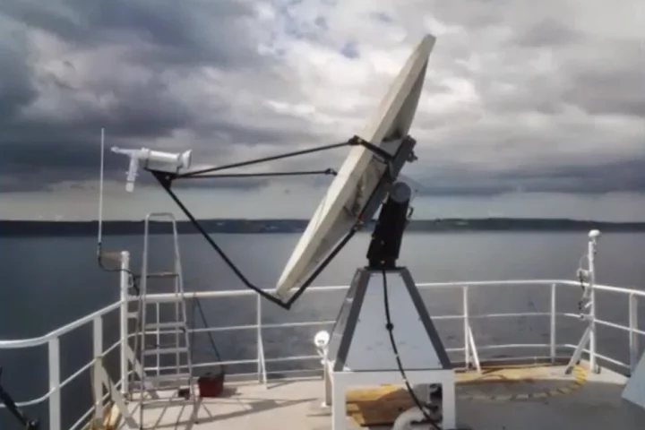 The C-Bird VSAT provides an inexpensive "always on" internet link for ships