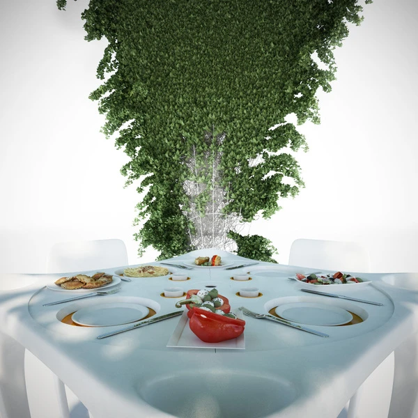 "Bye bye wind" garden table