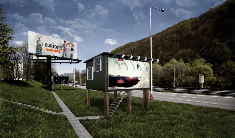 The Gregory Project by DesignDevelop seeks to turn billboards in the Republic of Slovakia into small homes for the homeless