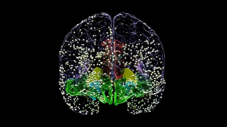 All the above dots represent the locations where electrodes were temporarily implanted as part of new research into the use of DBS to treat depression