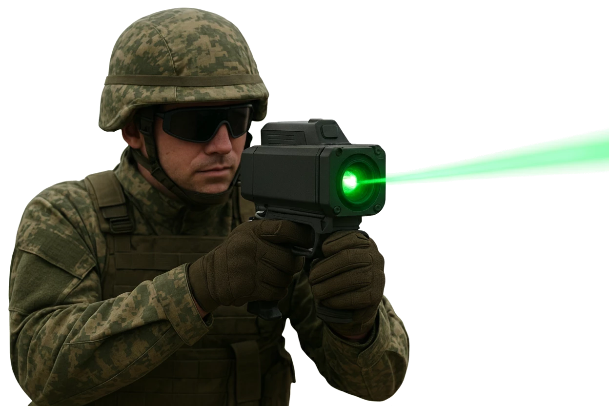 An early rendering of the concept weapon as a standalone device, rather than being rifle-mounted