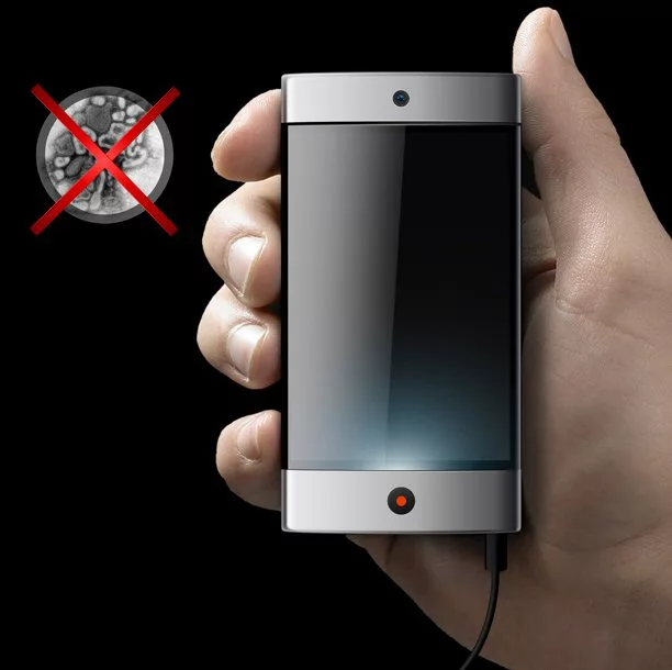 Although it will do little for greasy finger marks, the in-built UV LCD surface cleaner fires while the phone is charging to clear the HTC 1 of nasty micro-organisms