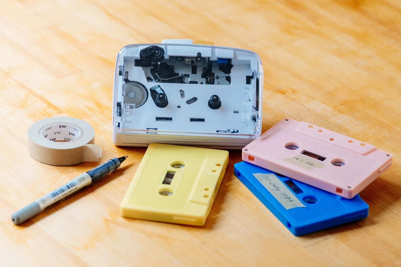 Each It's OK unit comes with a blank 60 minute cassette