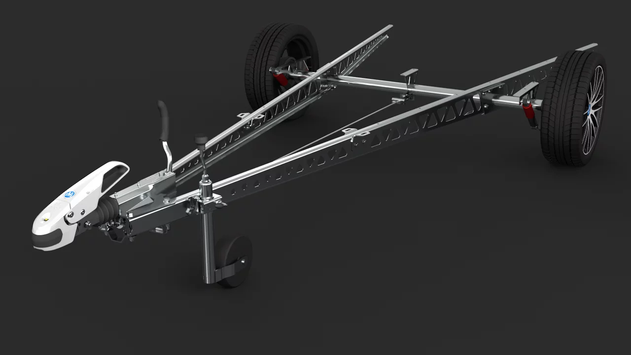 The A-frame style chassis helps in cutting weight off the Travelino
