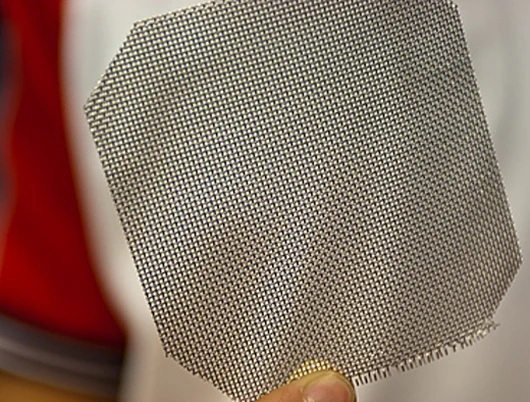 Mesh being tested for use on fog-harvesting devices by Shreerang Chhatre and colleagues at MIT (Photo: Patrick Gillooly)