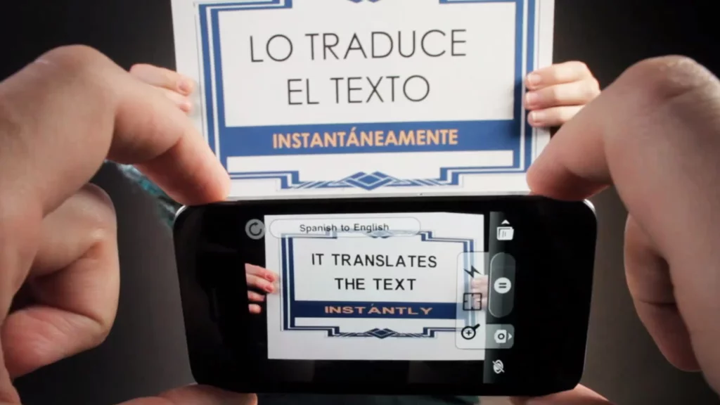 Word Lens translates text captured using the camera on an iOS or Android device