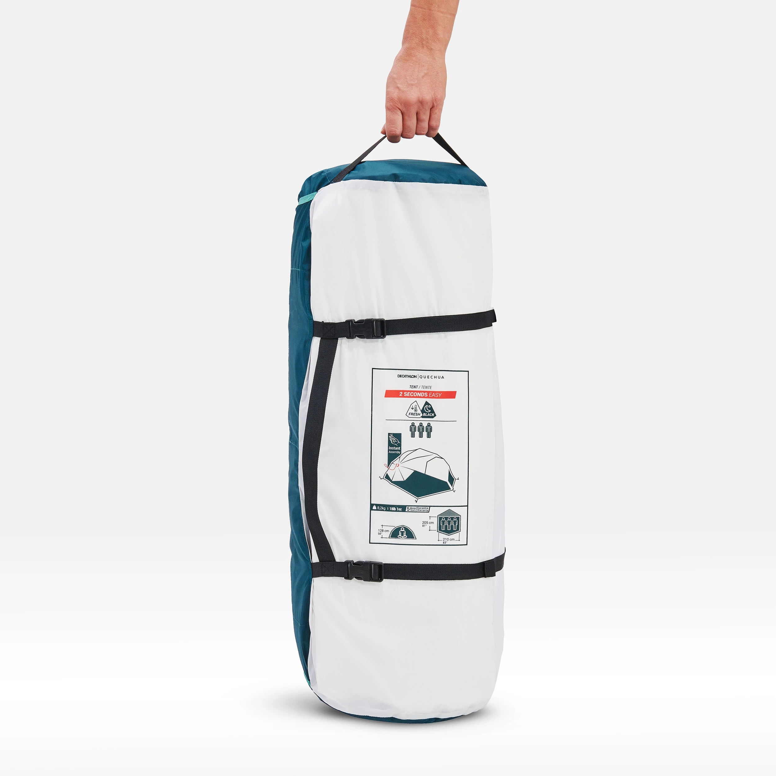 The 2 Second Easy isn't really backpacking small or light, but it packs into a familiar cylindrical case