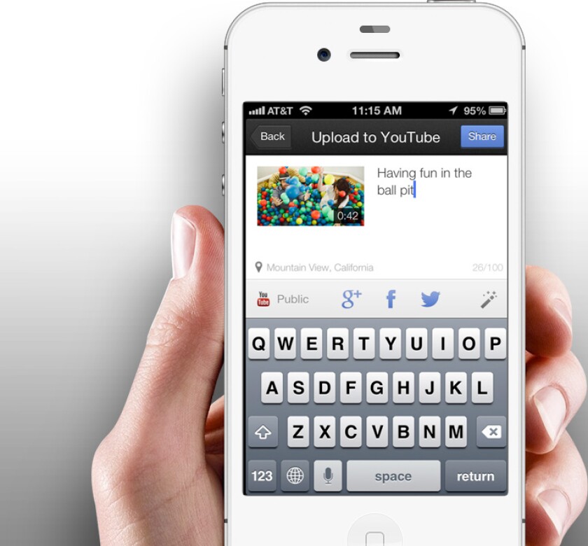 The app makes sharing easy