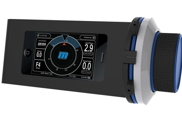 The Redrock MicroRemote accepts an Apple iPhone to display detailed focus information